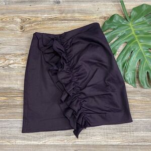 H&M dark purple ruffle skirt